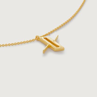 Gold Initial X Chain Necklace