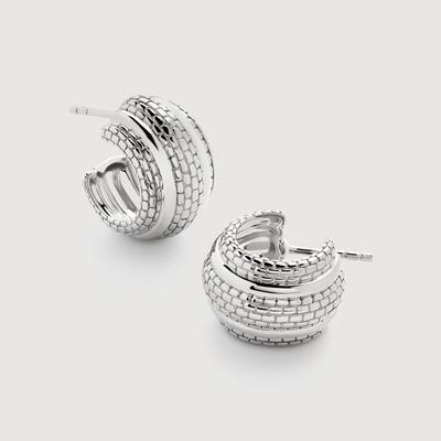 Sterling Silver Heirloom Bold Small Hoop Earrings