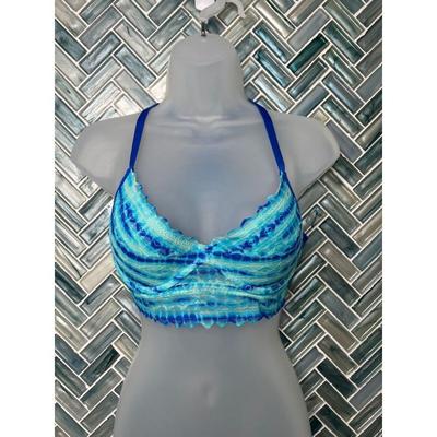 Victoria's Secret Intimates & Sleepwear | Victoria's Secret 'Pink' Blue Ombre Lace Striped Padded Racerback Bra Medium | Color: Blue | Size: M