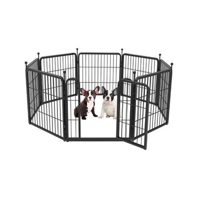 FXW Rollick Indoor & Outdoor Dog Playpen, Black, 24-in, 8-panel