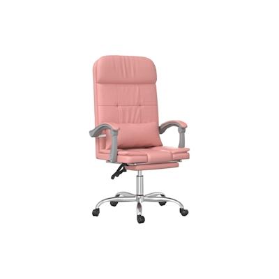 vidaXL Bürostuhl mit Massagefunktion Rosa Kunstleder Image
