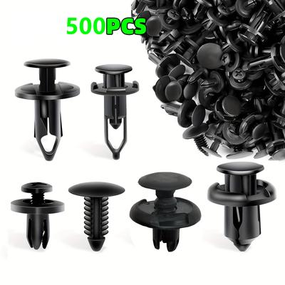 TEMU 500pcs Universal Car Fixing Clips - 6mm, 7mm, 8mm, 9mm, 10mm - Mixed Types For , Ford, Gm, - Bumper Push Rivet Auto Parts Removal Tools - Easy And Repairs