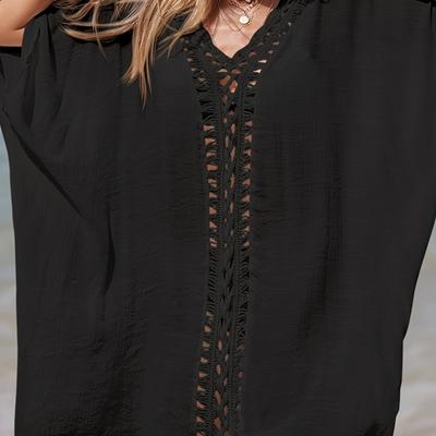 TEMU Loose Mid-length Sun Protection Beach Cover-up Image