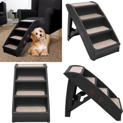Hundetreppe Klappbar Schwarz 62x40x49,5 cm - Hundetreppe - Hundetreppen - Home & Living - Schwarz Image