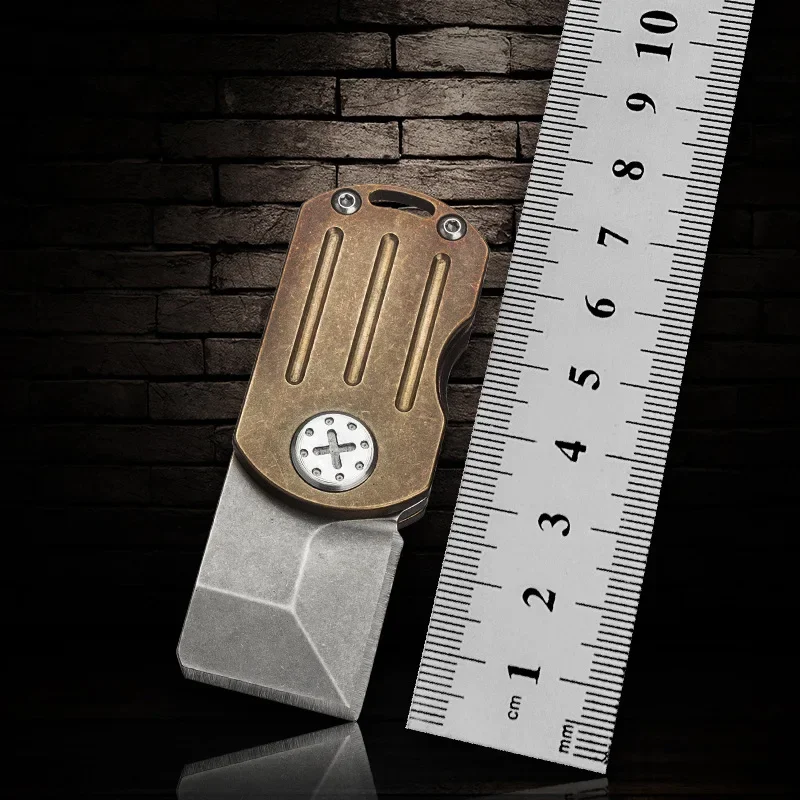 1PCS Tasche Titan Legierung Griff Hohe Härte Klappmesser e Outdoor Camping Werkzeuge EDC Geschenke Mini Schneiden Werkzeuge Image