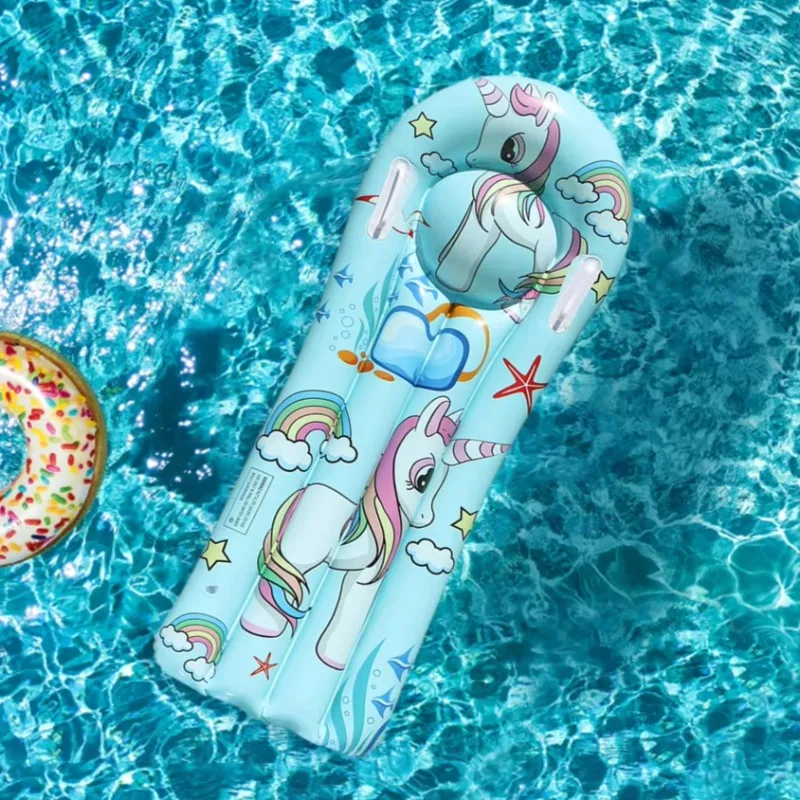 Kinder Wasser Spielzeug Float Liege Matten Tragbare Sommer Pool Strand Aufblasbare Luftmatratze PVC Langlebig Schwimmen Zubehör