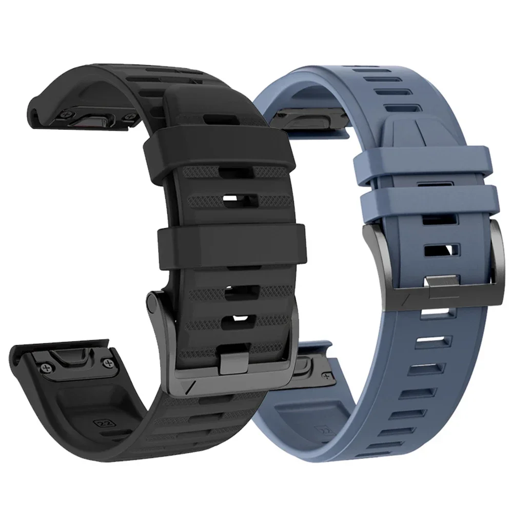 22 26 mm Silikonarmband für Garmin Fenix E 8 7X 7 Pro Solar/6X 6/Instinct 2X/Enduro 3/Epix (Gen 2) pro QuickFit 1:1 Offizielles Band Image