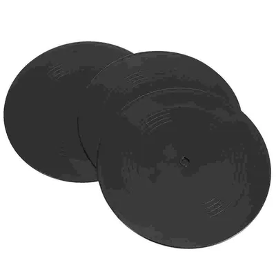 3 Stück Schallplatte Dekoration Retro Schallplatten leere Disco ästhetische Wand Kunststoff nach Hause Image