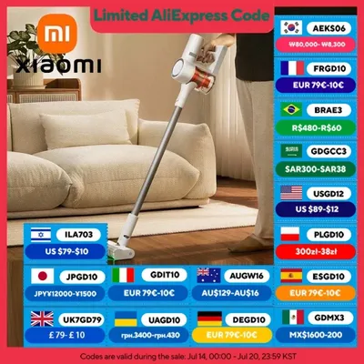 XIAOMI MIJIA Kabelloser Staubsauger, 2 Staub-Display-Edition, 24 kPa Saugleistung, maximale Akkulaufzeit 60 Minuten, kabelloser Handstaubsauger Image