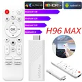 H96 Max Android TV Stick Android 14 Smart TV Box 2.4G 5G Wifi6 BT 4K Lettore multimediale 2GB 8GB/2GB 16GB Android TV Stick Quad Core