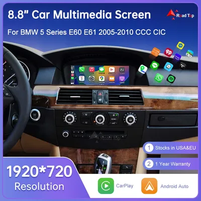 Drahtloser CarPlay-Touchscreen für BMW 5er E60 E61 E63 3er E90 E91 E92 E93 CCC/CIC Android Auto Monitor Radio Player