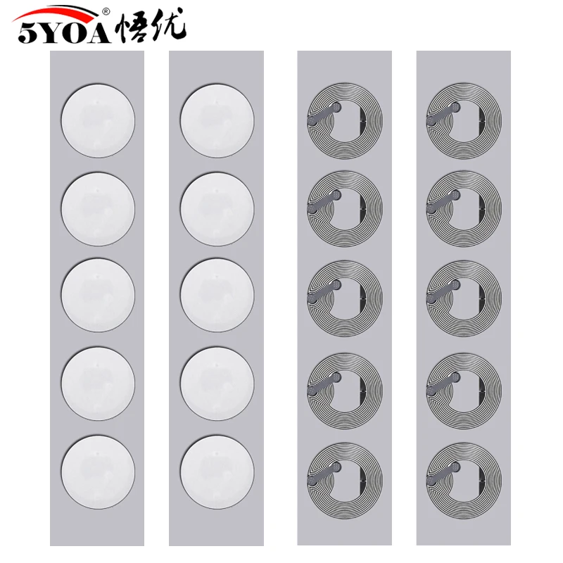 5YOA 100 teile/los NFC Label Tag Aufkleber 13,56 MHz ISO14443A 213 Aufkleber Universal Label Ntag213 RFID für alle NFC-fähigen telefone Image