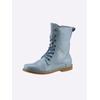 Schnürstiefelette ANDREA CONTI, Damen, Gr. 36, blau (bleu), Leder, Glattleder, Rindsleder, modisch, Schuhe