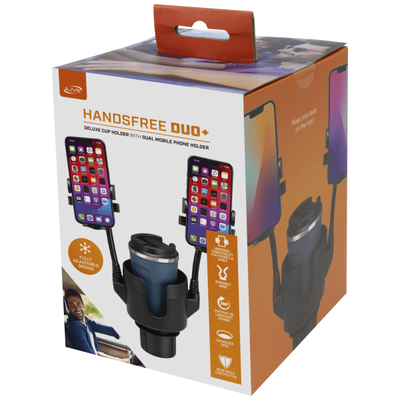 Ilive Handsfree Duo Deluxe Cup Holder With Dual Mobile Phone Holder, Ia063