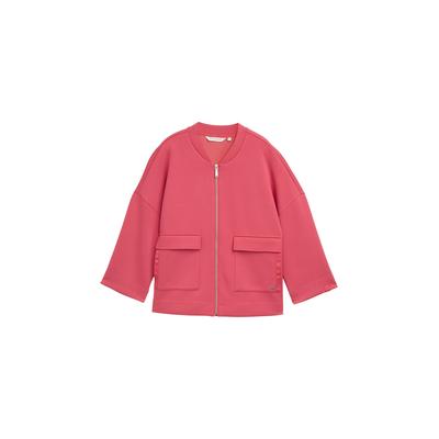TOM TAILOR Damen Sweatjacke aus Scuba, rot, Uni, Gr. XXXL Image