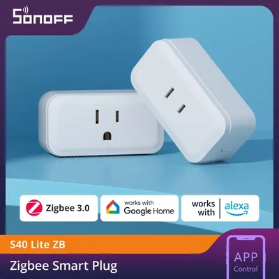 SONOFF S40 Lite Zigbee Smart Plug 15A Smart Socket Wireless Zigbee Router eWeLink APP Control