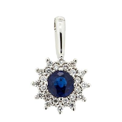 Orolino Anhänger 585/- Gold Safir Weiß 0,18ct. 1,7cm Damen Image