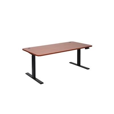 Mendler Schreibtisch HWC-D40, Computertisch, elektrisch höhenverstellbar 160x80cm 53kg ~ natur, schwarz Image