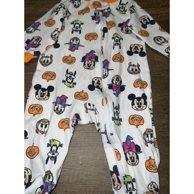 Disney One Pieces | Disney Baby Baby Boy Or Baby Girl Mickey Mouse And Friends Pajamas | Color: Orange/White | Size: 3-6mb