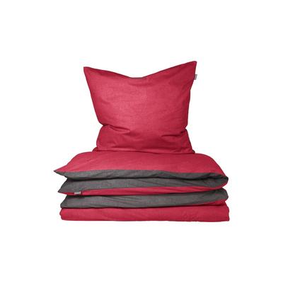 Schiesser Wende-Bettwäscheset Doubleface aus kuschelweichem Feinbiber rot Image