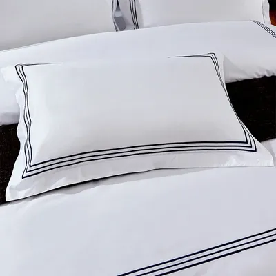 1/2pcs Luxury 100% Egypt Cotton Embroidery 5 stars Hotel Pillowcases pillow cover White pillow case 55*85cm