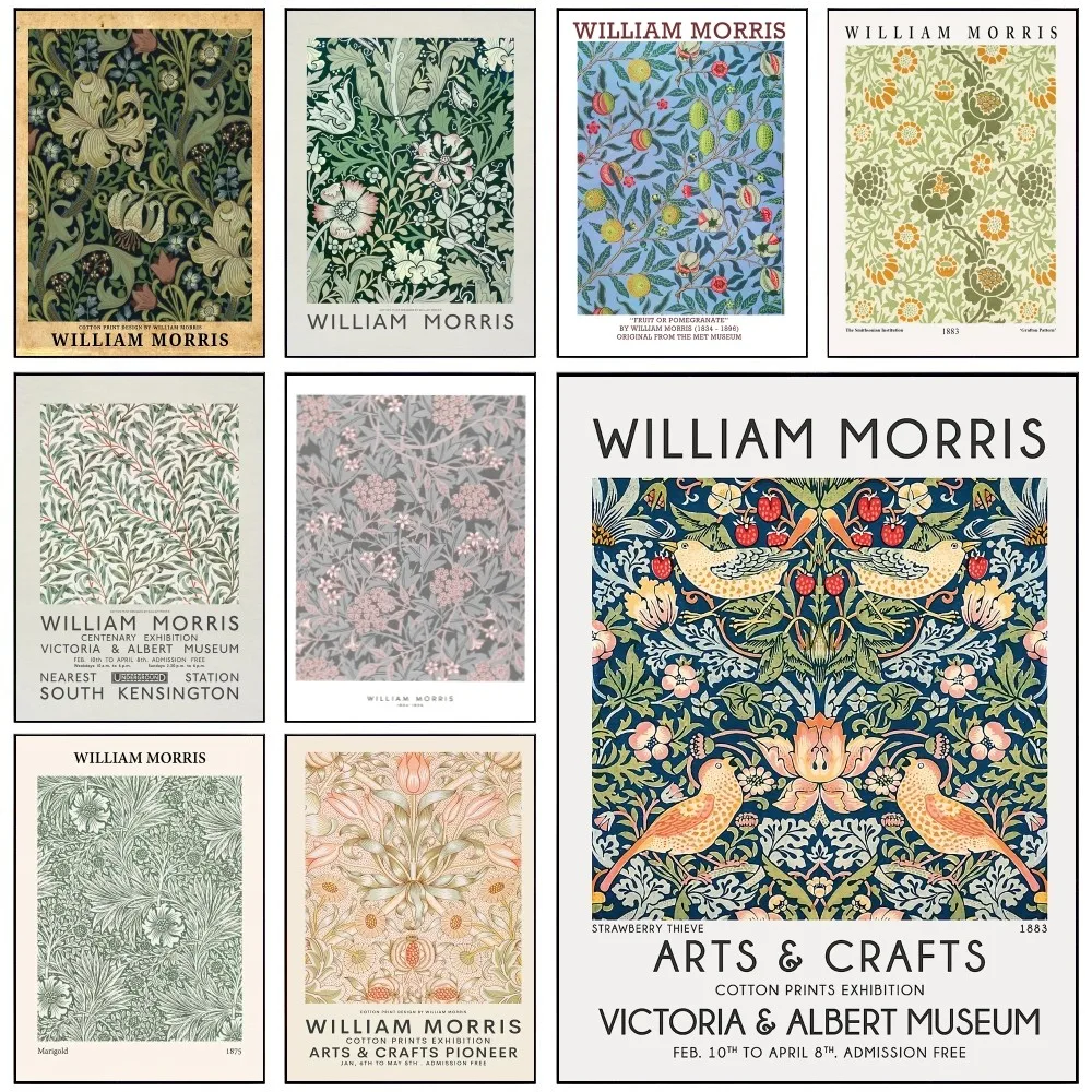 William morris kunst plakat selbst klebende kunst wasserdichter papier aufkleber kaffeehaus bar zimmer wand dekor Image
