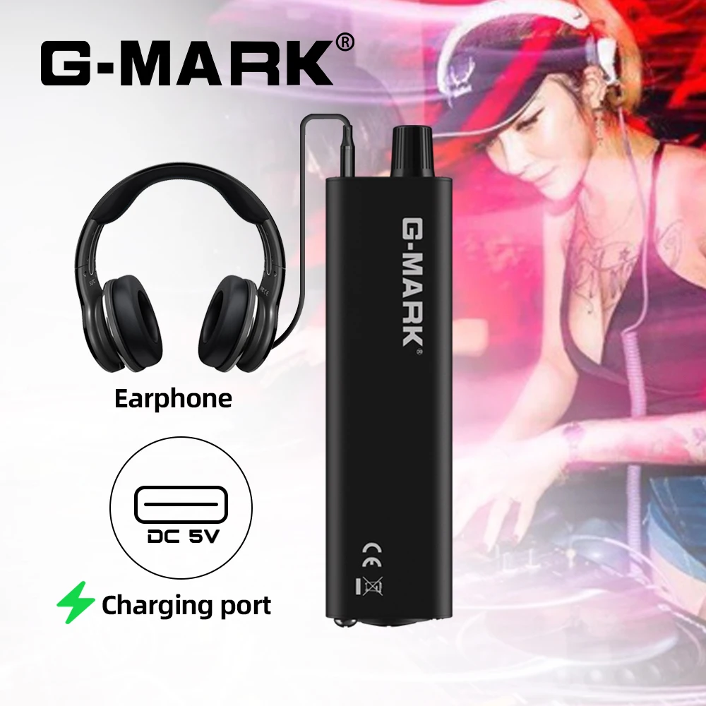 Kopfhörerverstärker G-MARK P3 Persönlicher In-Ear-Monitorverstärker Stereo/Mono für Musiker DJ-Bühne Eingebauter Lithium-Akku Image