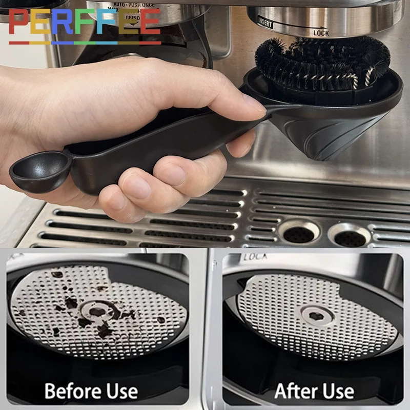 Verbesserte Kaffeemaschine Pinsel Espressomaschine Reinigungsbürste 58 MM Kaffee Reinigungsbürste Hause/Kommerziellen Kaffeemaschinen Werkzeuge Image