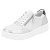 Plateausneaker REMONTE, Damen, Gr. 39, silber (weiß, silberfarben, schwarz), Leder, Lederimitat, sportlich, Schuhe, Freizeitschuh, Halbschuh, Schnürschuh mit Schaftrandpolsterung