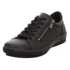 Sneaker LEGERO "TANARO 5.0", Damen, Gr. 41, schwarz (schwarz (schwarz)), Nappaleder, unifarben, casual, Schuhe, Komfortschuh, Freizeitschuh, Schnürschuh mit Reißverschluss