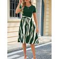 Damen Minikleid Sweatkleid A Linie Kleid Sportliches Kleid Brautkleider schlicht Urlaub Strasse Casual Regular Fit Graphic Kurzarm Rundhalsausschnitt Schwarz Wein Marineblau Himmelblau Sommer
