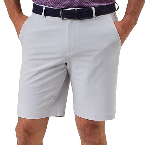 Herren Shorts Kurze Hosen Kleid-Shorts Kurze Golfhosen Tasche Gerade geschnitten Glatt Schnelltrocknend Kein Eisen Knielänge B¨¹ro Geschäft Täglich Modisch Strassenmode Blau Khaki elastisch Image