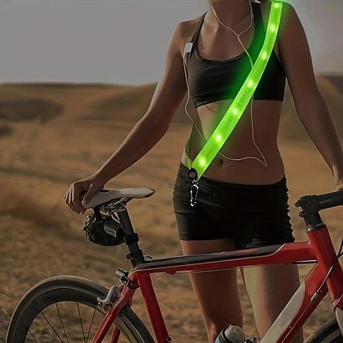 1 ultrahelle, wiederaufladbare LED-Sicherheitsweste – verstellbare, reflektierende Laufbekleidung für Läufer mit USB-Aufladung, PA-Material und Einheitsgrößendesign für bessere Sichtbarkeit und