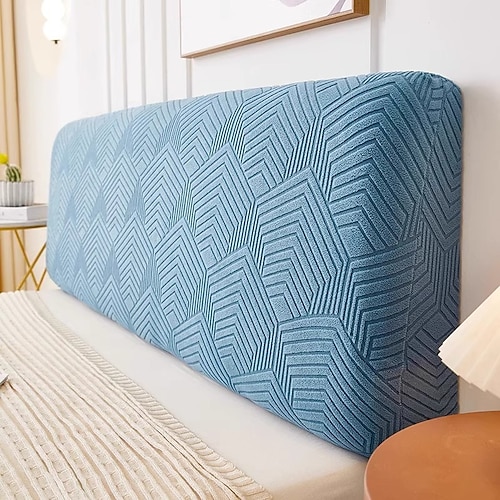 Dehnbare Bettkopfteilabdeckung Schutzhülle einfarbige staubdichte Bettkopfabdeckung Image