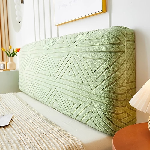 Dehnbare Bettkopfteilabdeckung Schutzhülle einfarbige staubdichte Bettkopfabdeckung Image