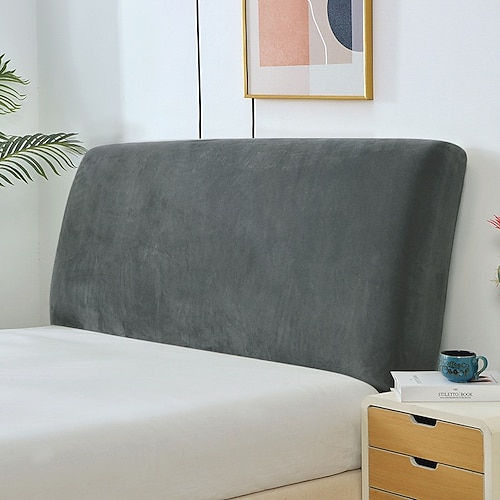 Kopfteil Abdeckungen Slipcover Dehnbares Bett Kopfteil Abdeckungen Kleine quadratische Jacquard Staubdichter Schutzabdeckung Bett Kopfteil Abdeckung Königin Größe König Twin für gepolstertes Kopfteil Image