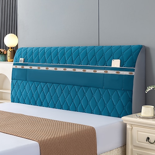 All-Inclusive Kopfteil Slipcover Elastische Bett Kopfteil Abdeckung Schutz Dehnbarer moderner Staubdichter Staubdichter Cover Atmungsaktive Bett Kopf Abdeckungen für Schlafzimmer Dekor Image