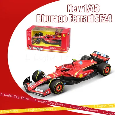 New Bburago 1:43 Ferrari Sf-24 Formula 1 Alloy Car Sf24 Car Models Die-Cast Model 16# Leclerc 55#