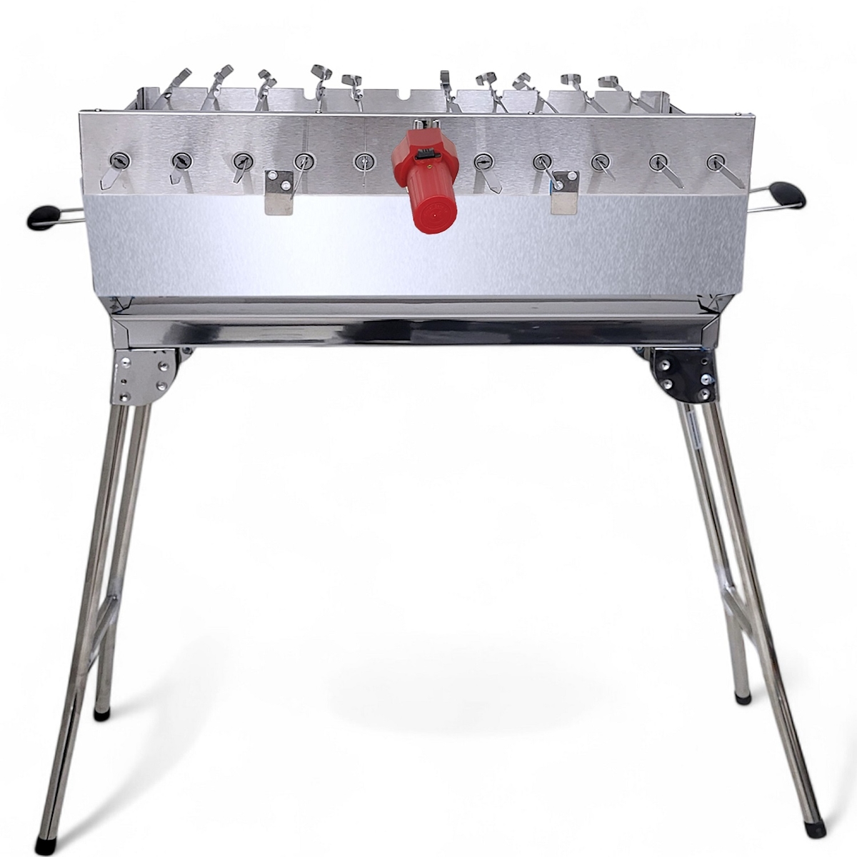 Grillpeter Mangal Kairat Schaschlik Grill mit Drehspieß mit Powerbank 11 Spieße Image