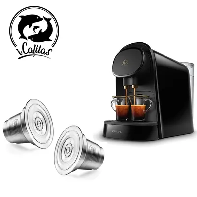 For L'Or Barista LM8012/60 Cafe capsules refillable XXL Coffee Capsule Pod Piano Noir Machine