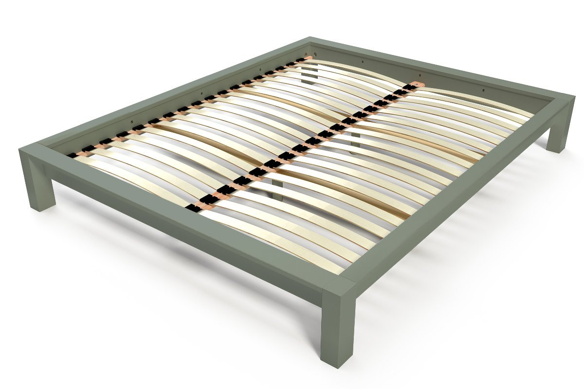 Lit 160x200 King Solid en bois massif - Gris