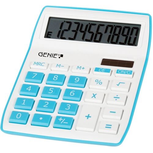 GENIE Tischrechner 840 B 10 -stelliges Display Blau Image