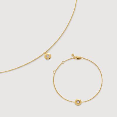 June Birthstone Chain Bracelet & Necklace Set