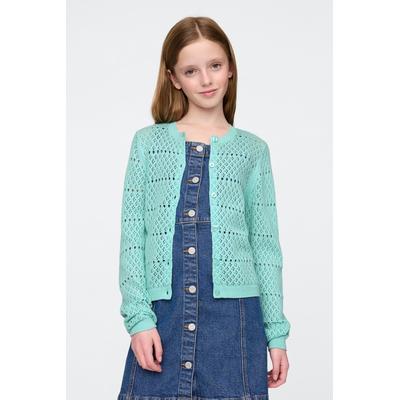 Gap Girls Blue Pointelle Crochet Cardigan (4-13yrs) - Blue