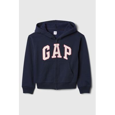 Gap Girls Navy Blue Zip Up Logo Hoodie (4-13yrs) - Navy Blue