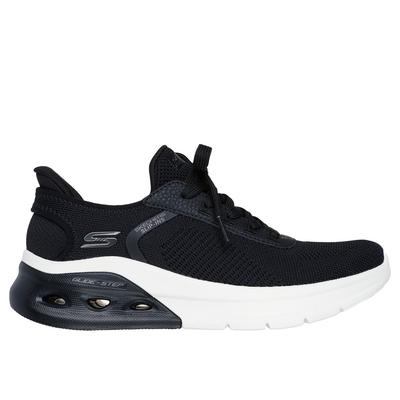 Skechers Women's Slip-ins: BOBS Sport Arc Waves 2.0 - Now It Sneaker | Size 8.5 | Black | Textile/Synthetic | Machine Washable
