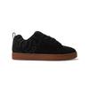 Sneaker DC SHOES "Court Graffik", Gr. 15(50), schwarz, Obermaterial: Leder (Kuh) / Futter: Textil / Außensohle: Gummi, Schuhe
