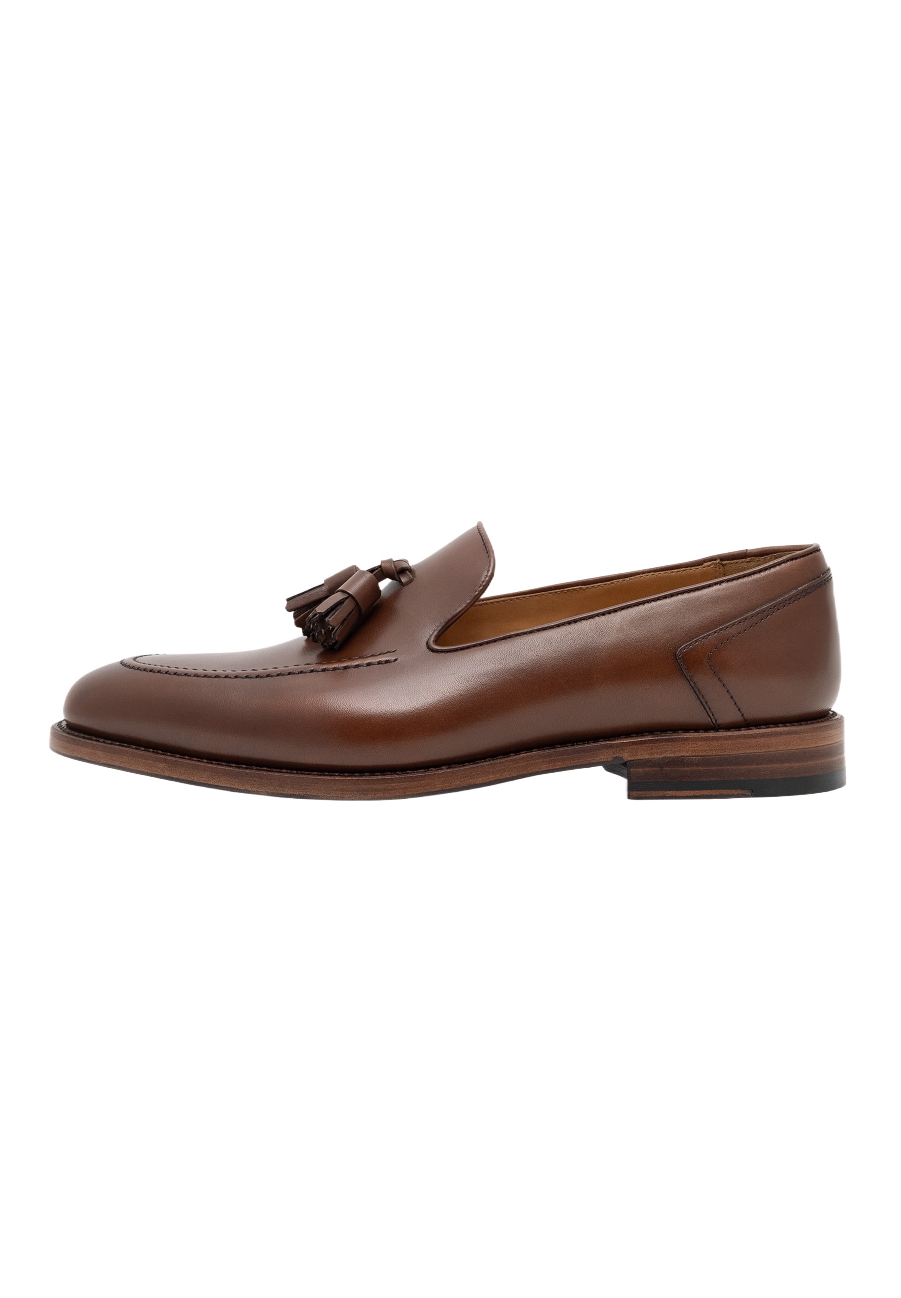 Loafer HENRY STEVENS "Marshall TL", Herren, Gr. 45,5, braun (midbraun), Leder, Schuhe Loafer