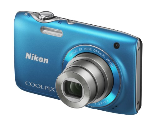 Nikon COOLPIX S3100 Compact Digital Camera - Blue (14MP, 5x Optical Zoom) 2.7 inch LCD (Renewed)