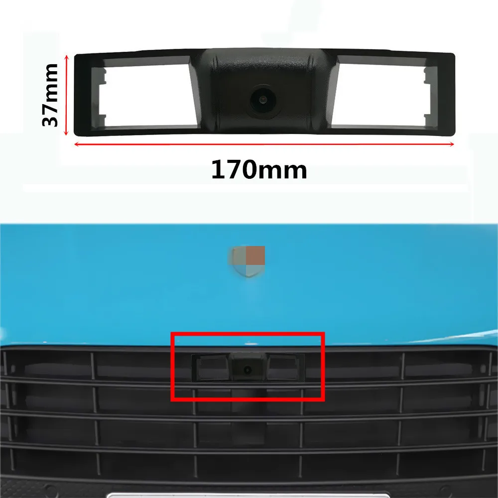 YIFOUM HD Auto Front View Parkplatz Nachtsicht Positive Wasserdicht Logo Kamera Für Porsche Macan 95B 2018 2019 2020 Image